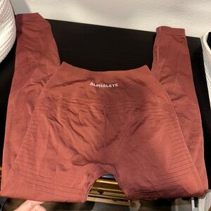 Alphalete Brown Leggings Smooth Stretchy Athletic Wear